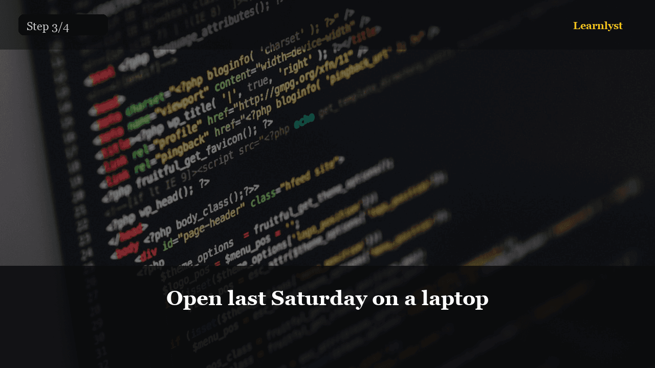 Second screen. Same Saturday. Then you may optimize.