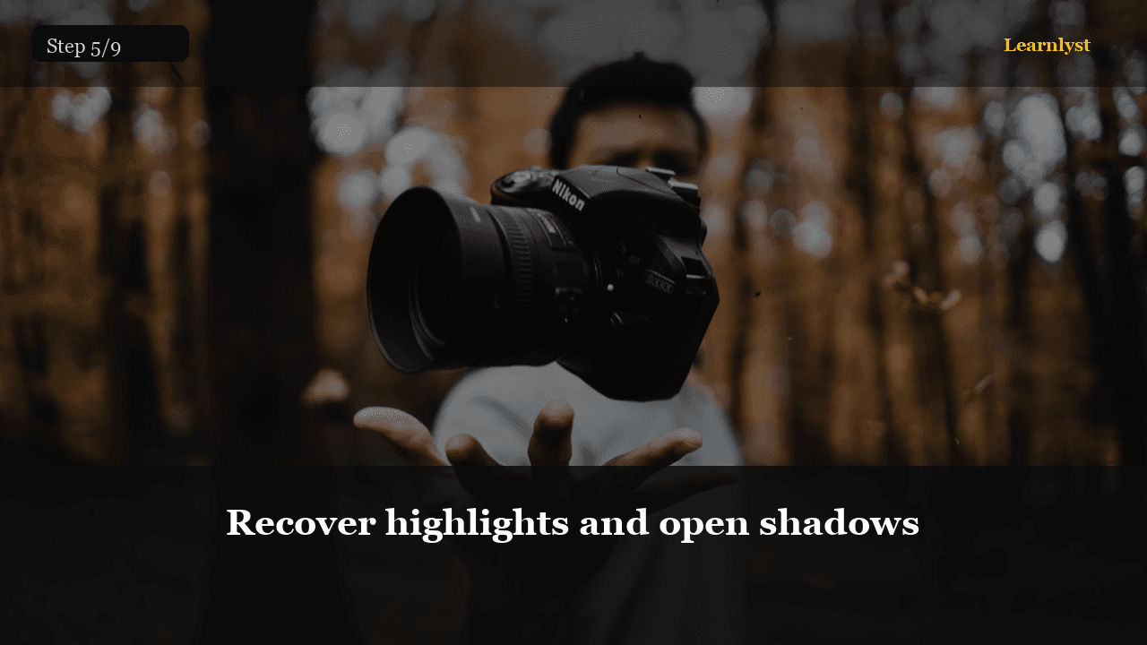 Recover highlights and open shadows