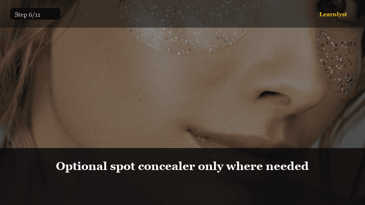 Optional spot concealer only where needed
