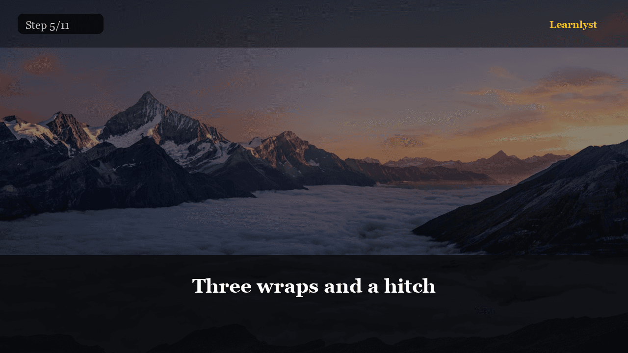 Three wraps and a hitch — Outdoor Skills tip photo