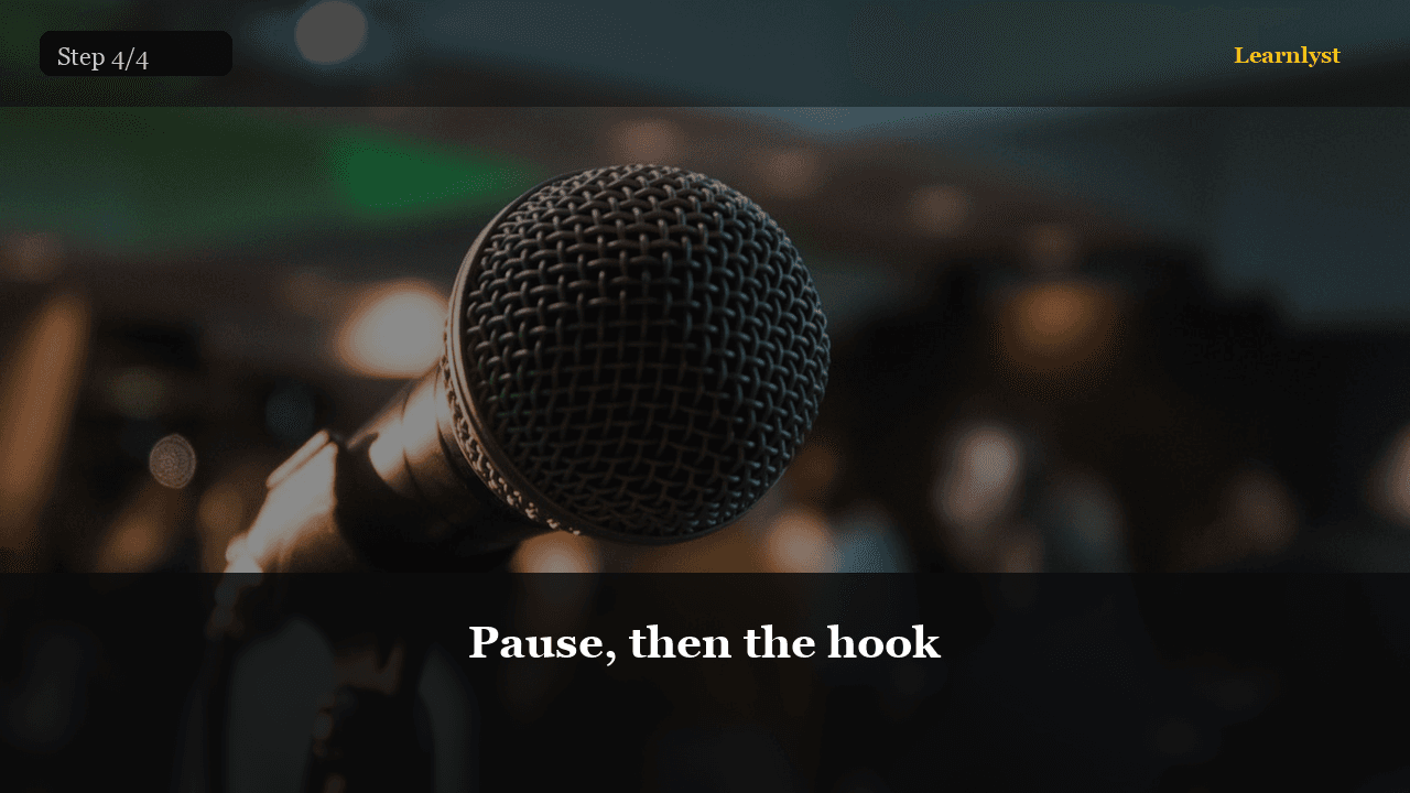 Pause, then the hook — step 4 photo from A Five-Minute Talk