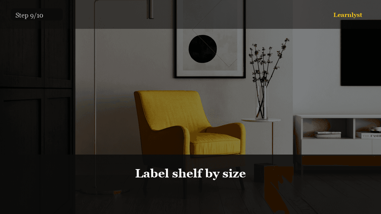 Label shelf by size — Everyday Life tip photo