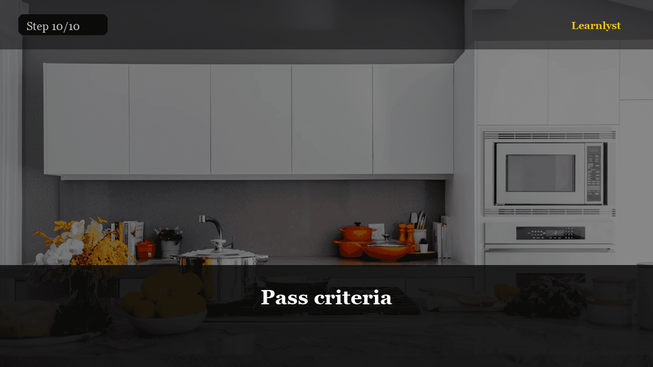 Pass criteria — Everyday Life tip photo