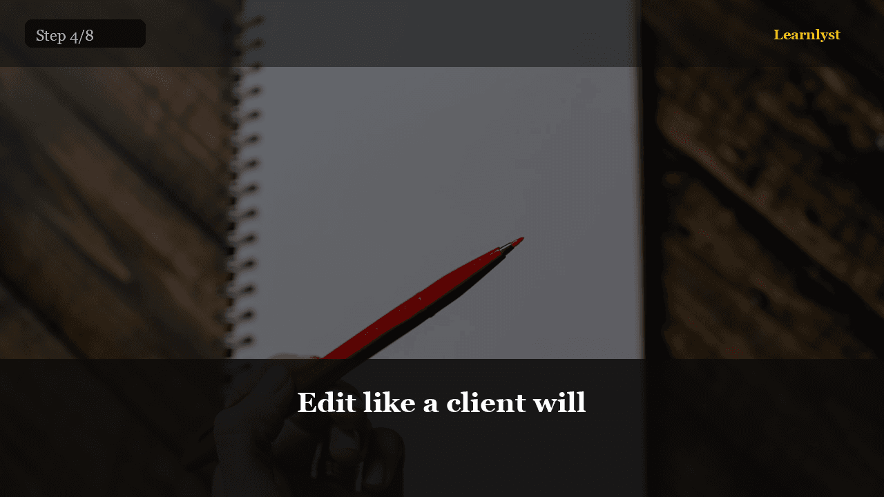 Edit like a client will — Make Money Online tip photo