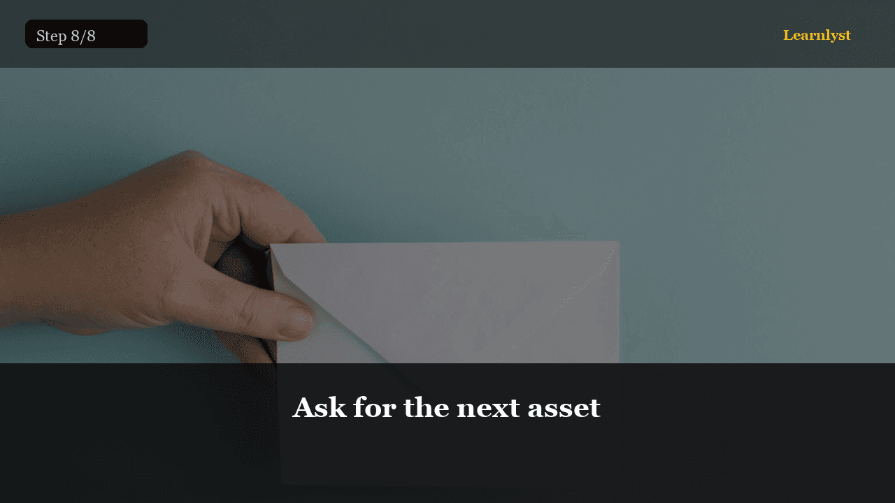 Ask for the next asset — Make Money Online tip photo