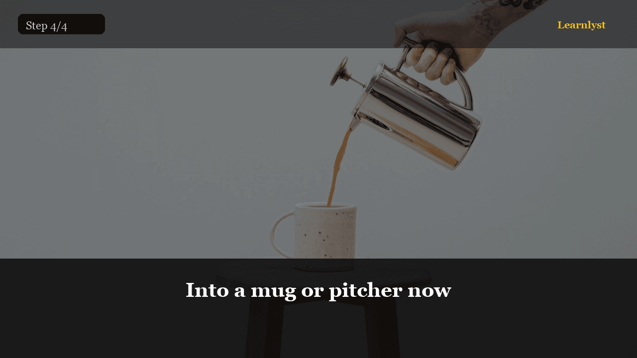 Into a mug or pitcher now — Coffee & Drinks tip photo