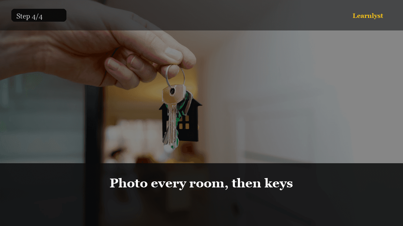 Photo every room, then keys — Cleaning & Laundry tip photo