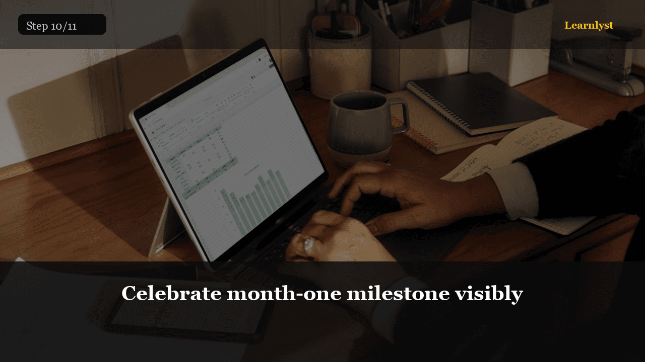 Celebrate month-one milestone visibly