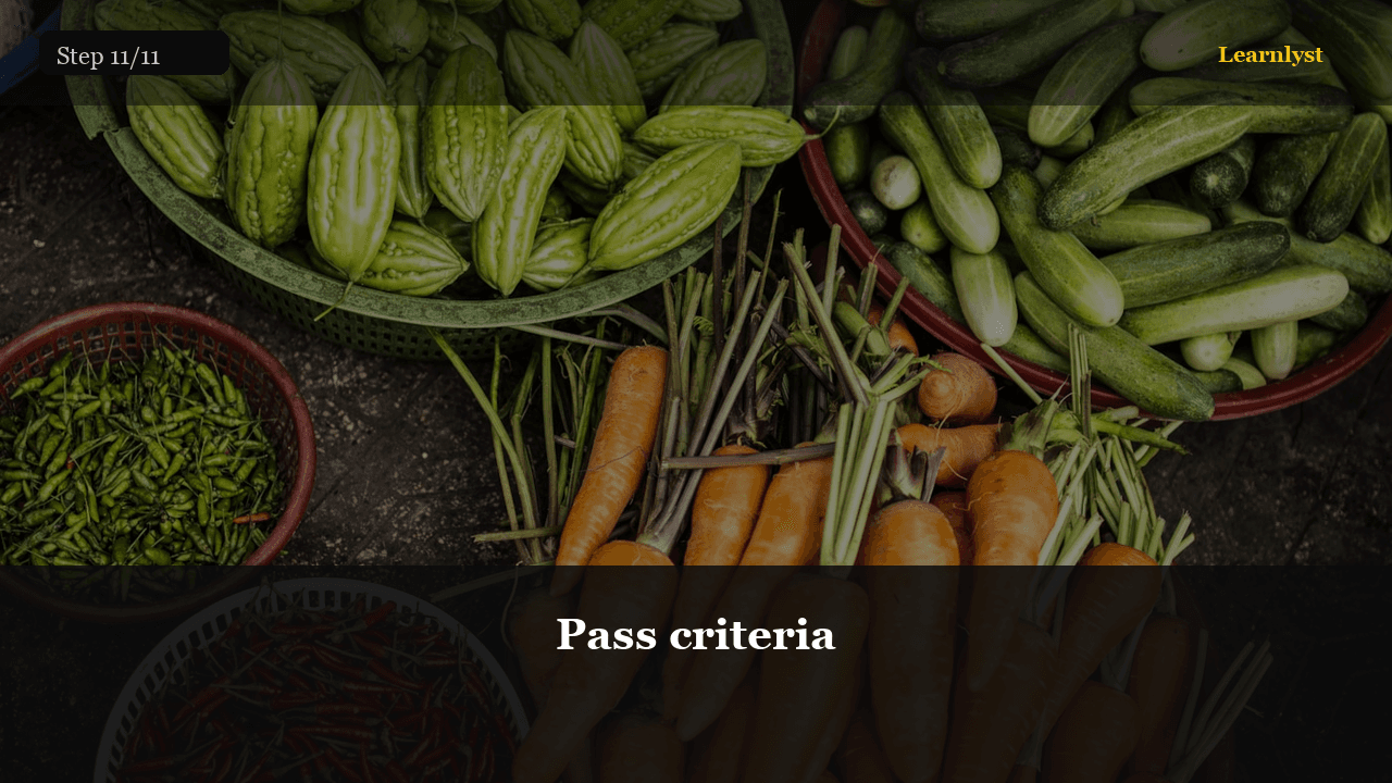 Pass criteria — Gardening tip photo