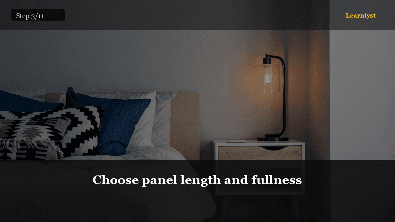 Choose panel length and fullness — Home & DIY tip photo