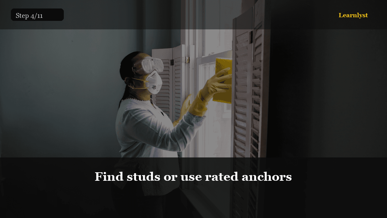Find studs or use rated anchors — Home & DIY tip photo