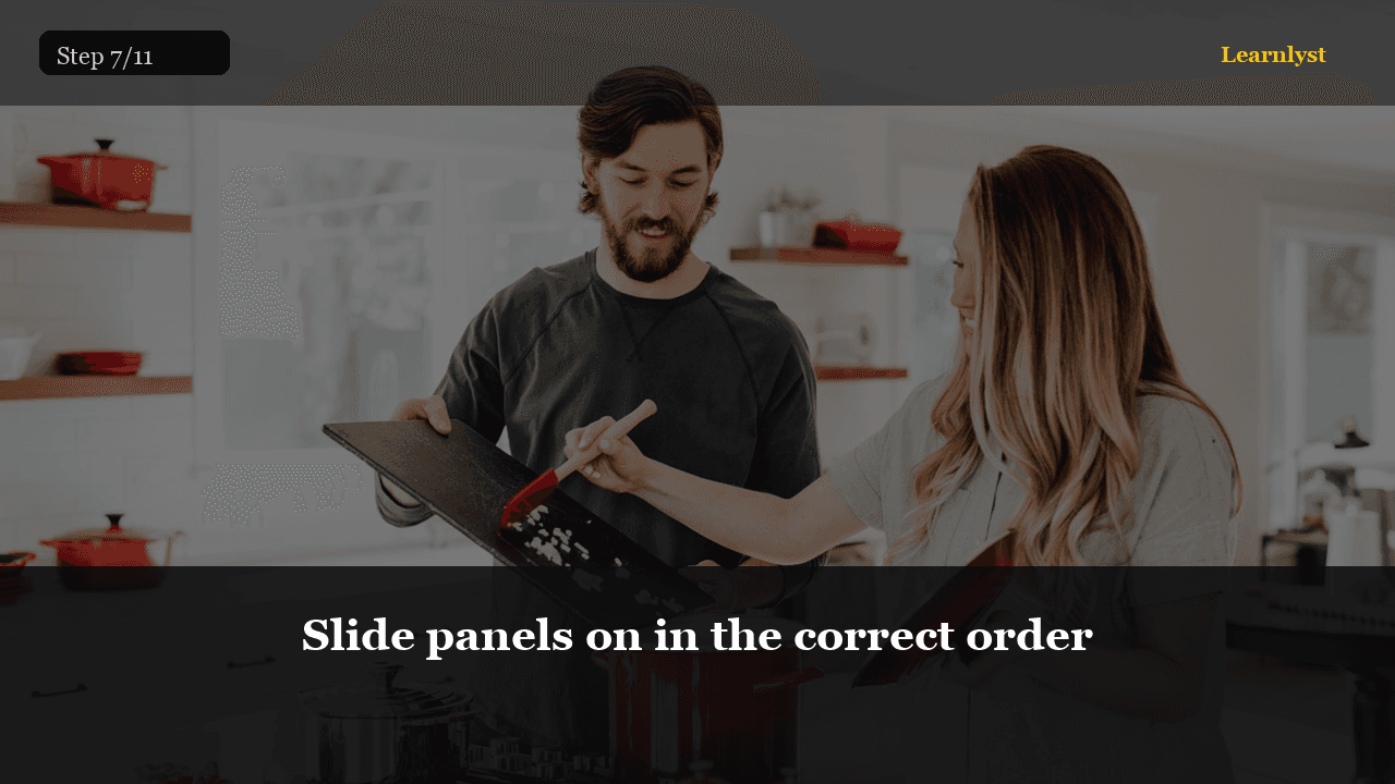 Slide panels on in the correct order — Home & DIY tip photo