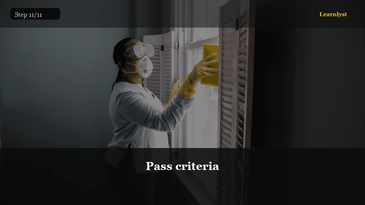 Pass criteria — Home & DIY tip photo