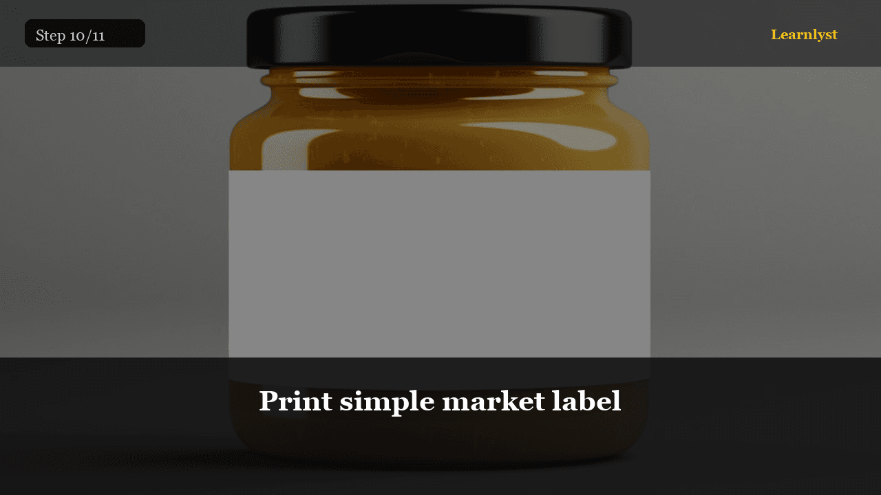 Print simple market label