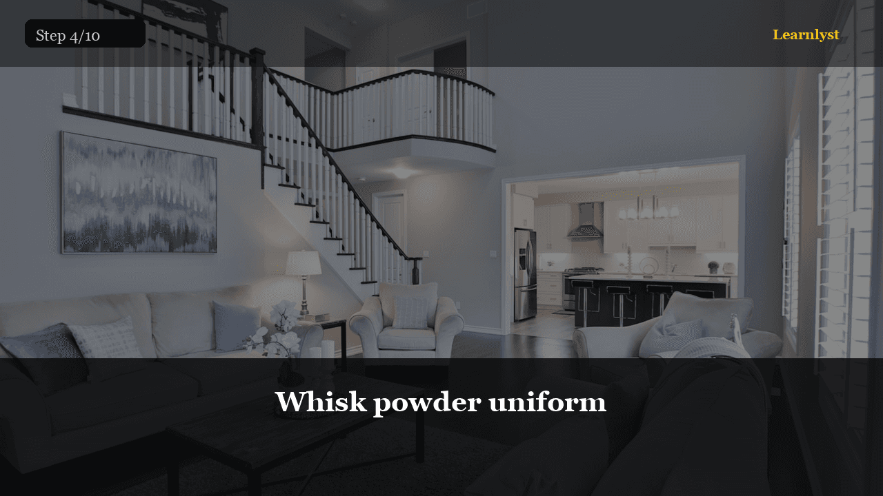 Whisk powder uniform — Cleaning & Laundry tip photo