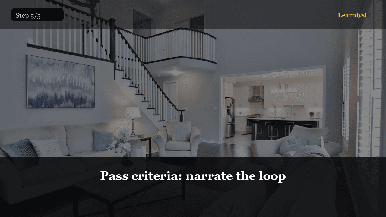 Pass criteria: narrate the loop — Home & DIY tip photo