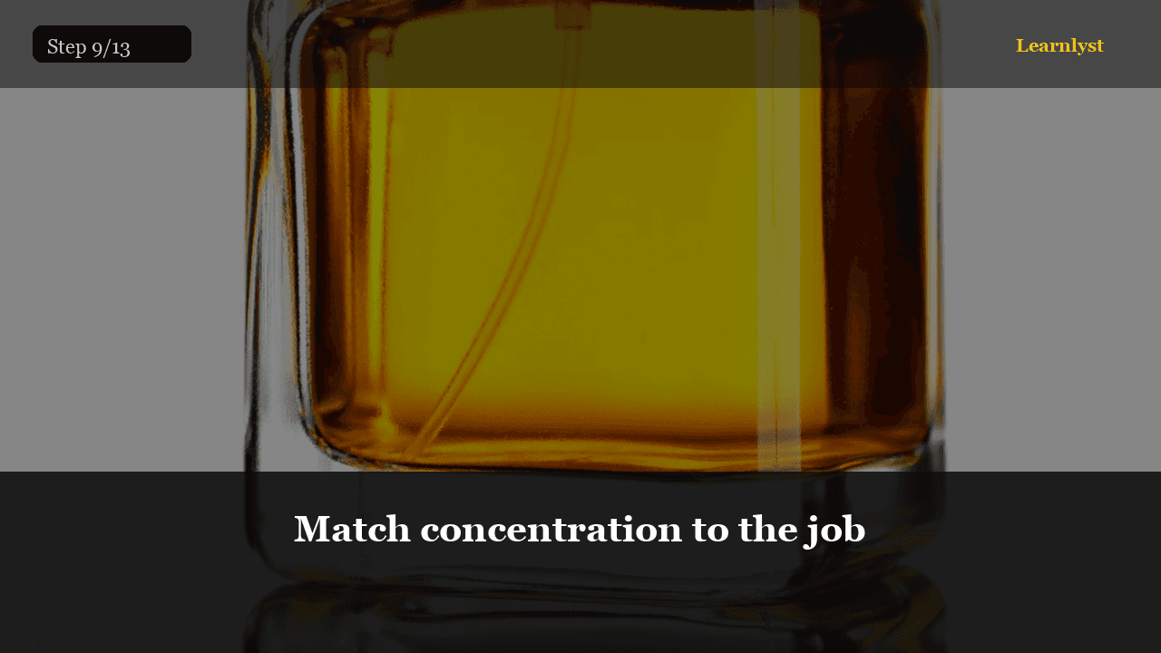 Match concentration to the job