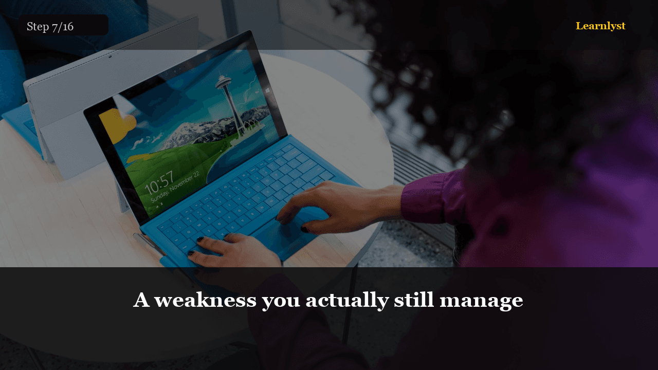 A weakness you actually still manage
