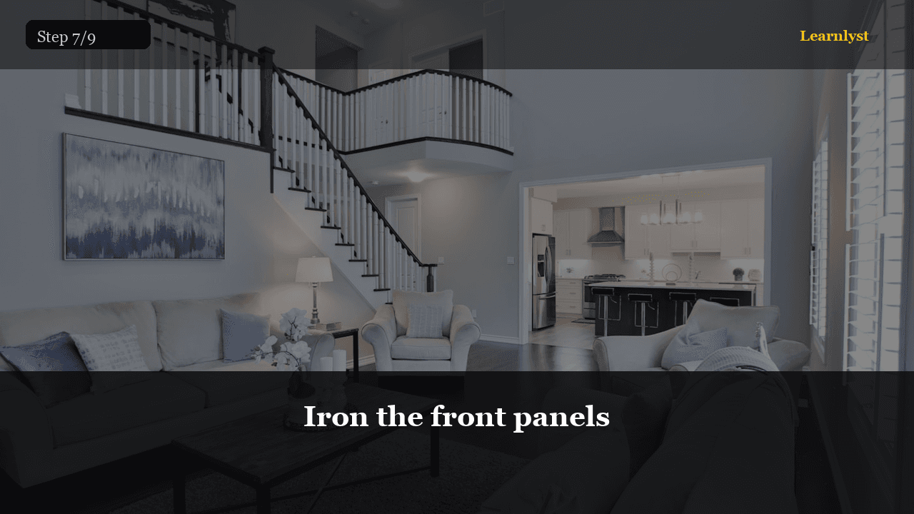 Iron the front panels