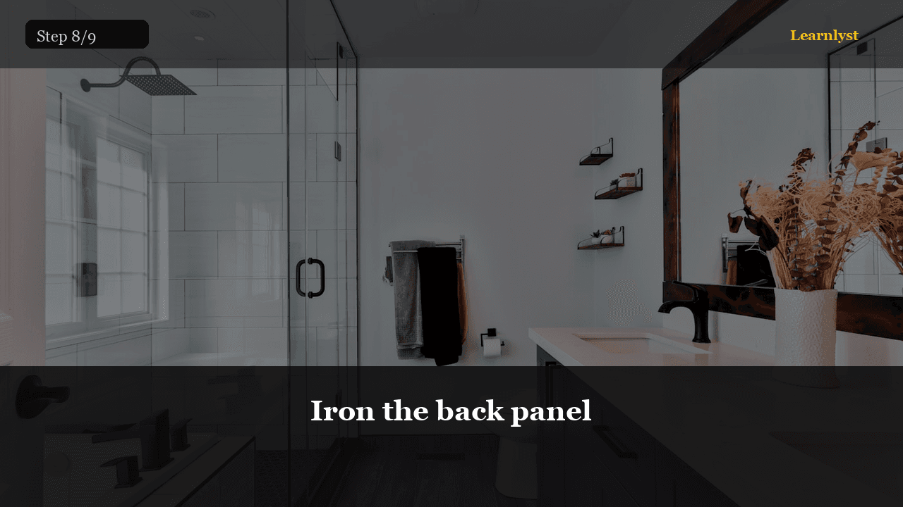 Iron the back panel
