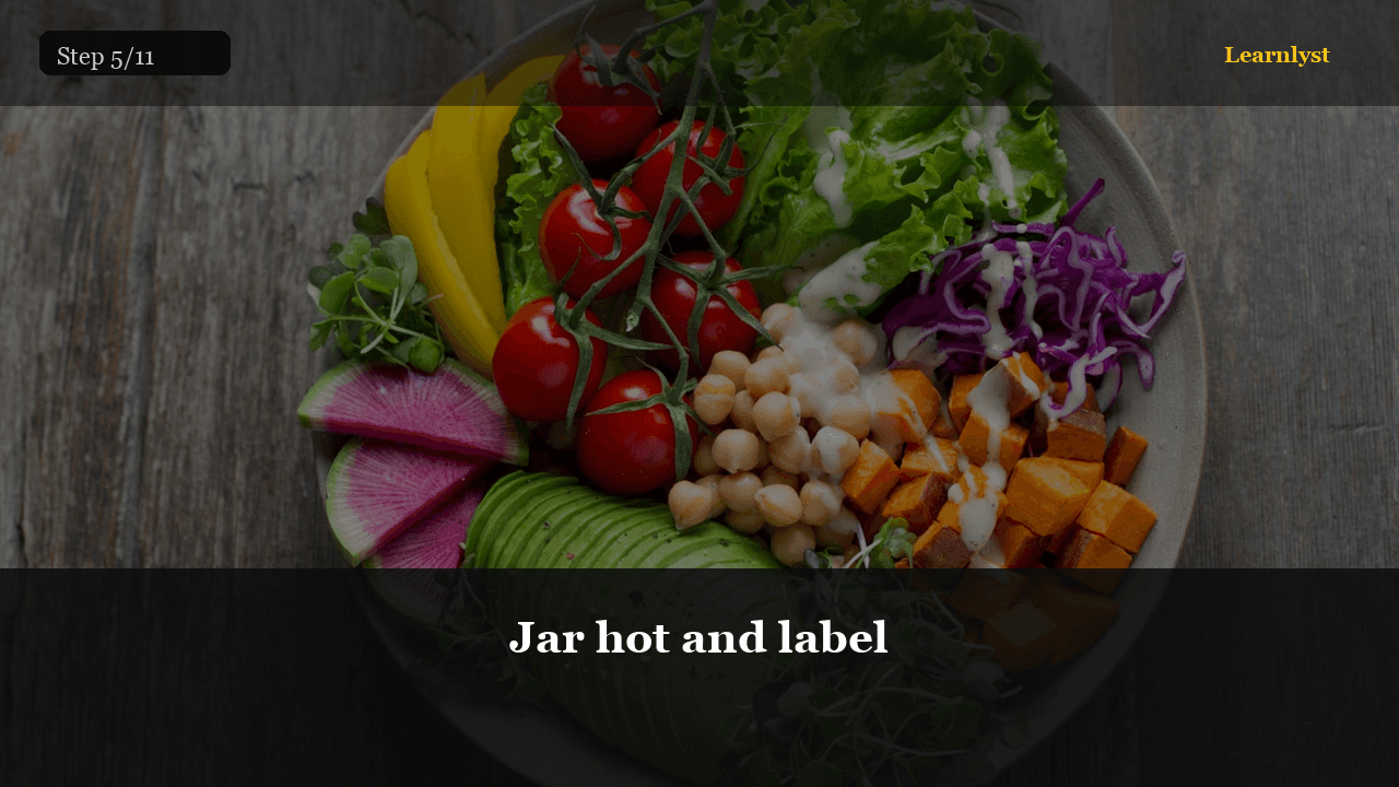 Jar hot and label