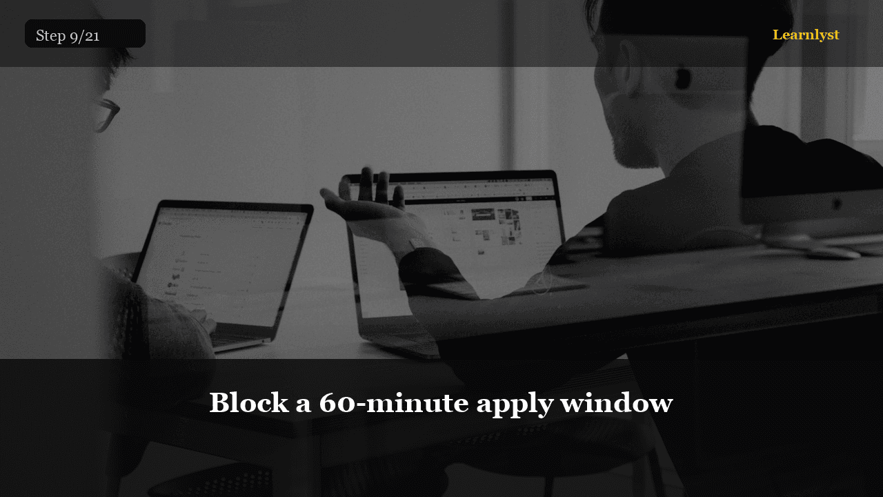 Block a 60-minute apply window