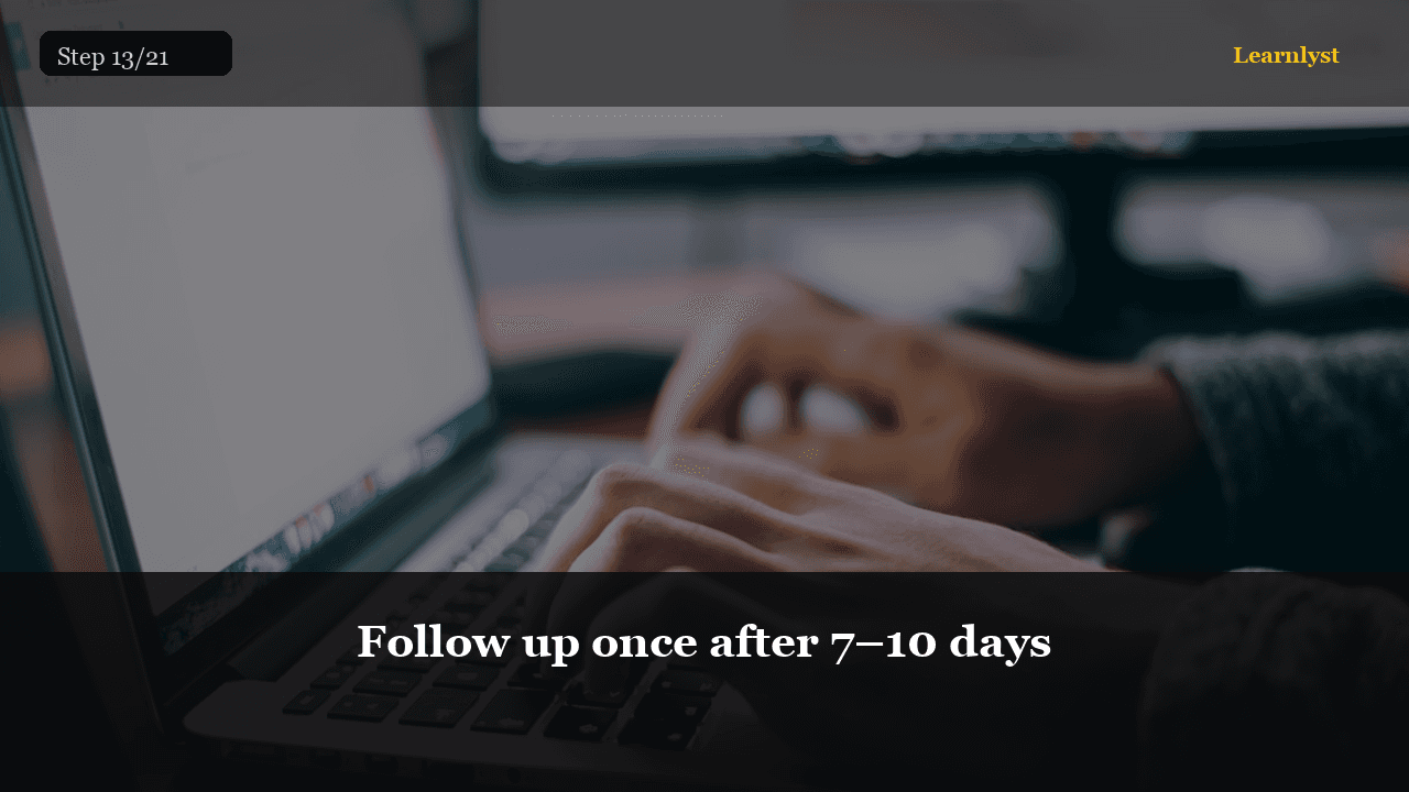 Follow up once after 7–10 days — Career Skills tip photo