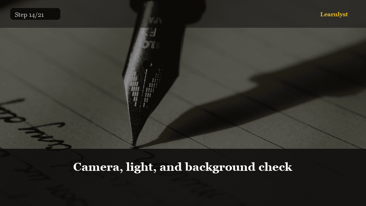 Camera, light, and background check — Career Skills tip photo
