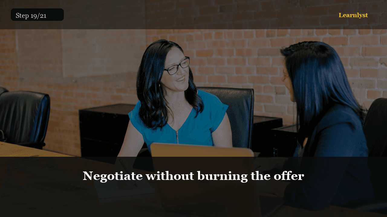 Negotiate without burning the offer — Career Skills tip photo