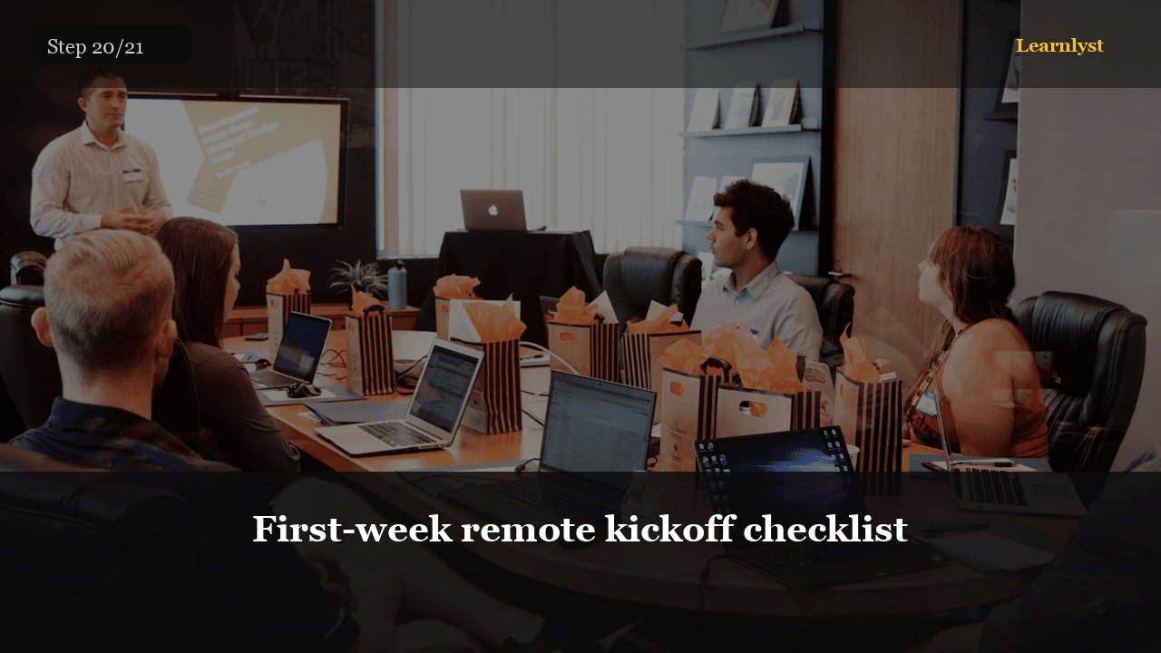 First-week remote kickoff checklist — Career Skills tip photo