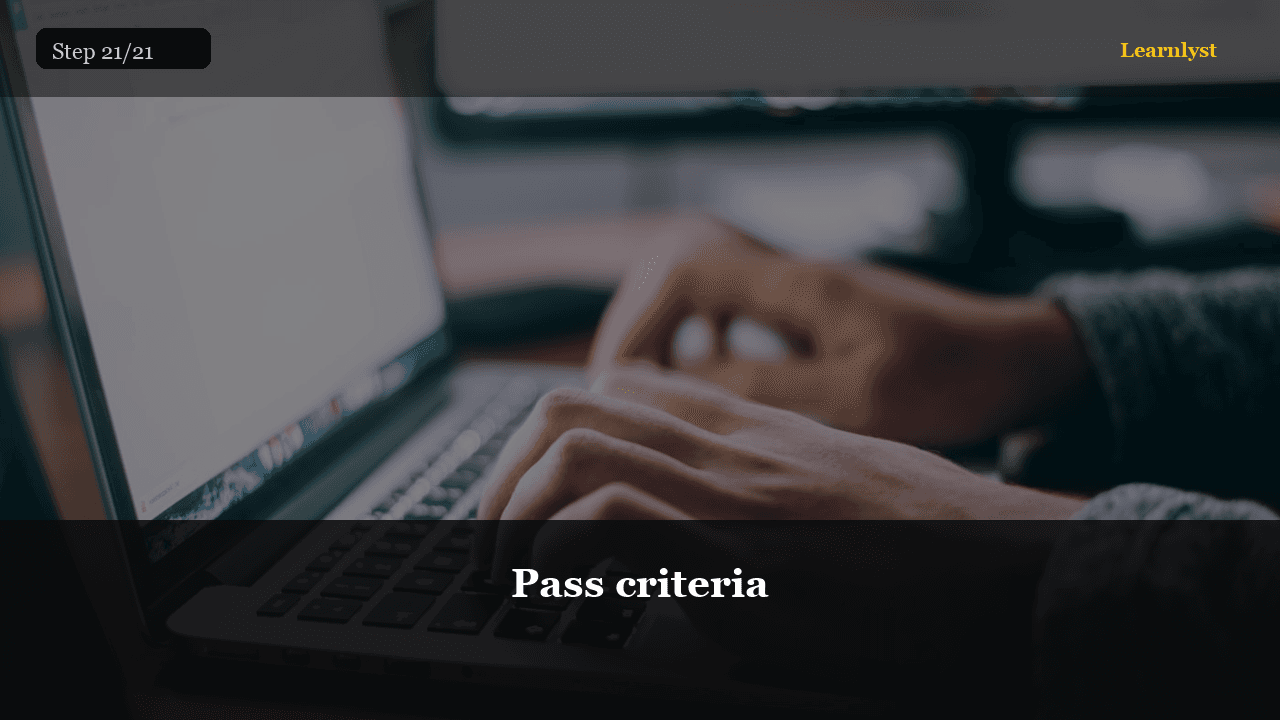 Pass criteria — Career Skills tip photo