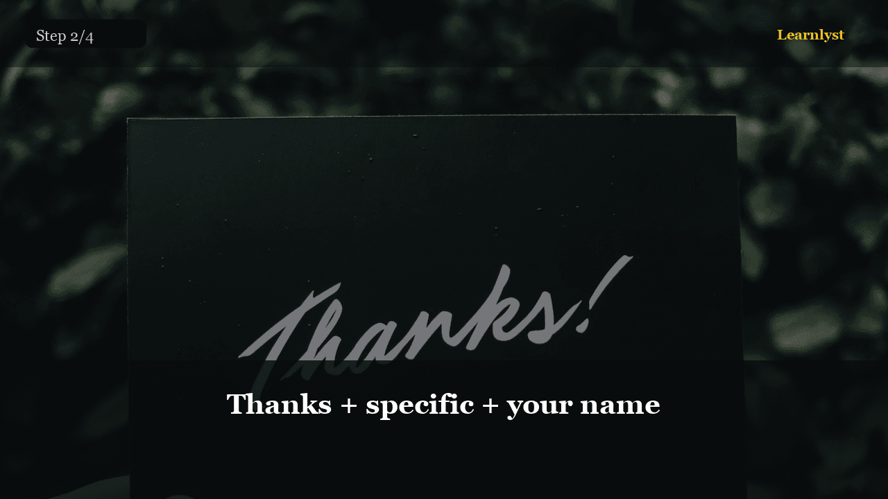 Thanks + specific + your name — Gifts & Giving tip photo