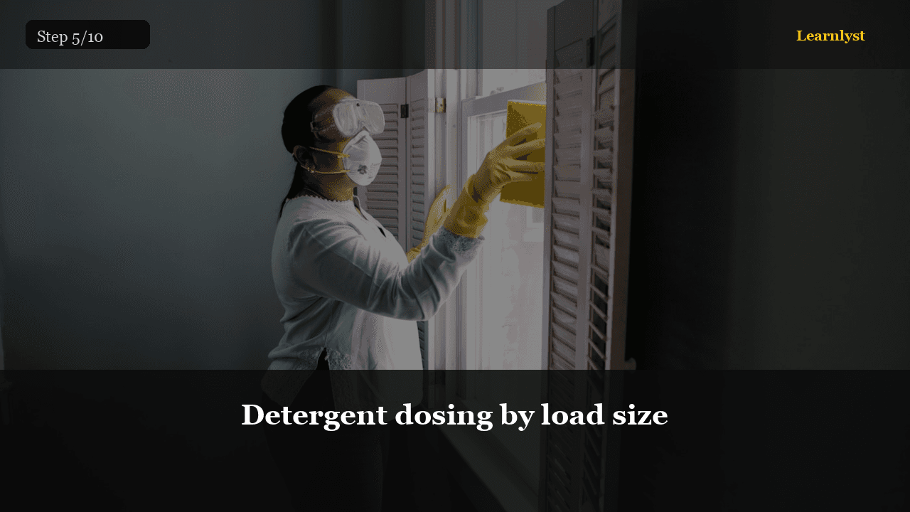 Detergent dosing by load size