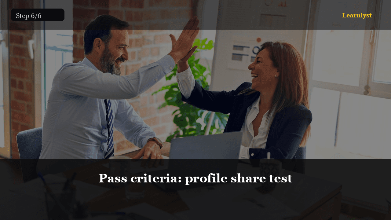 Pass criteria: profile share test — step 6 photo from LinkedIn Profile Recruiters Actually Click
