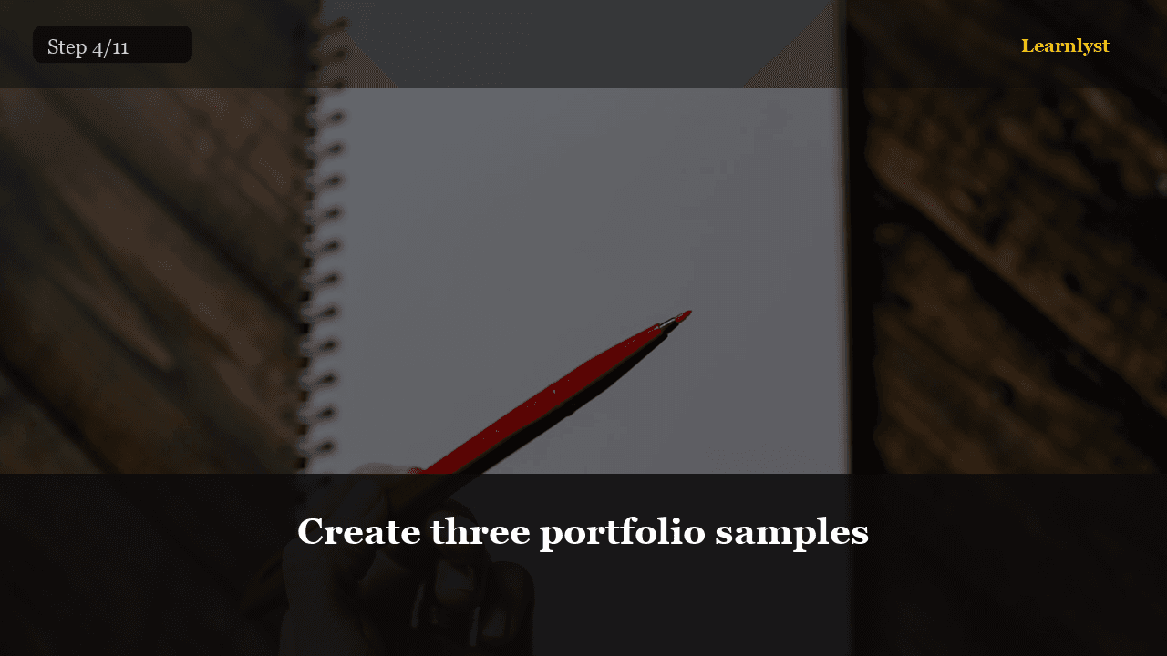 Create three portfolio samples