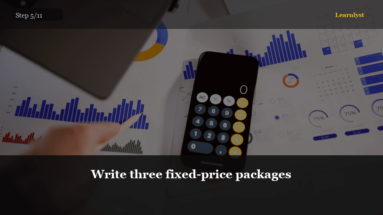 Write three fixed-price packages