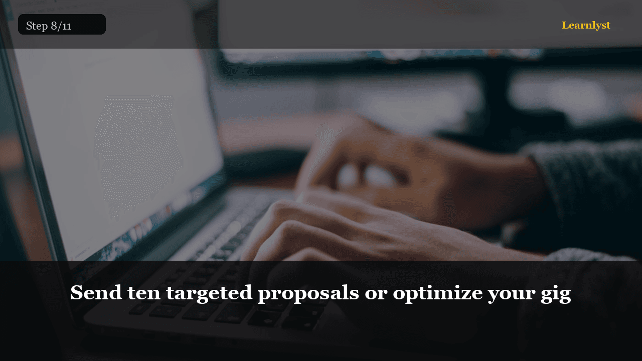Send ten targeted proposals or optimize your gig