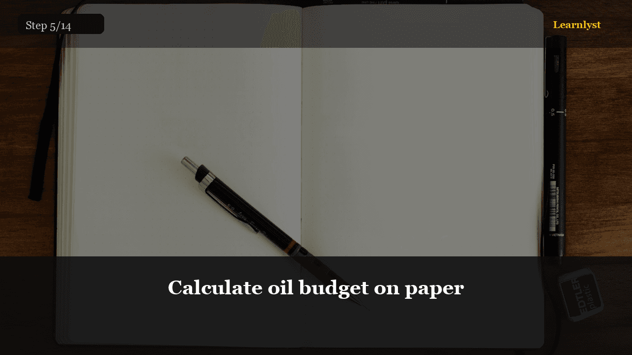 Calculate oil budget on paper