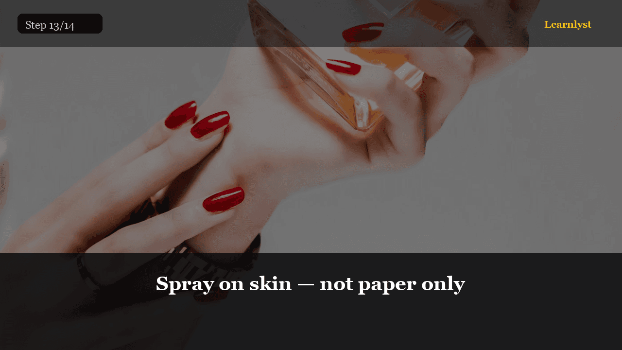 Spray on skin — not paper only — Beauty & Grooming tip photo