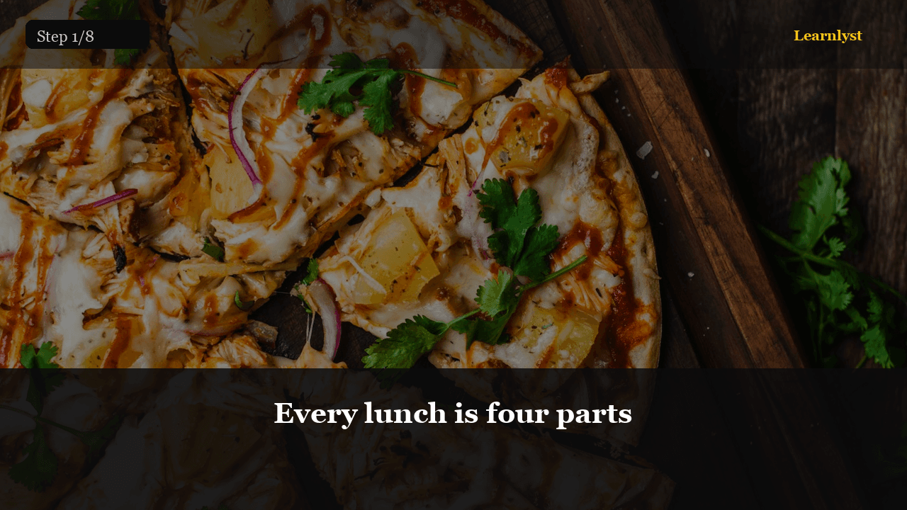 Components, not seven identical casseroles.