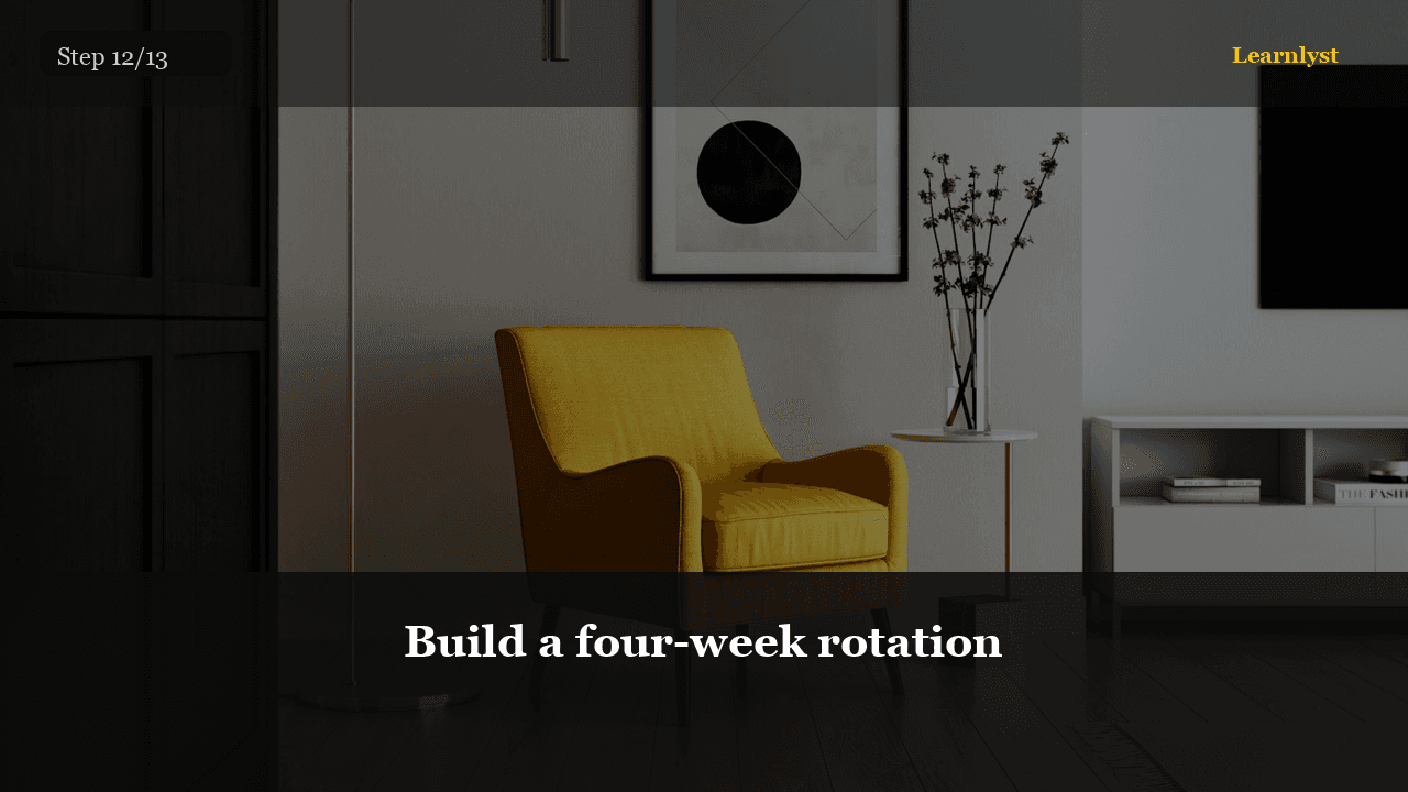 Build a four-week rotation