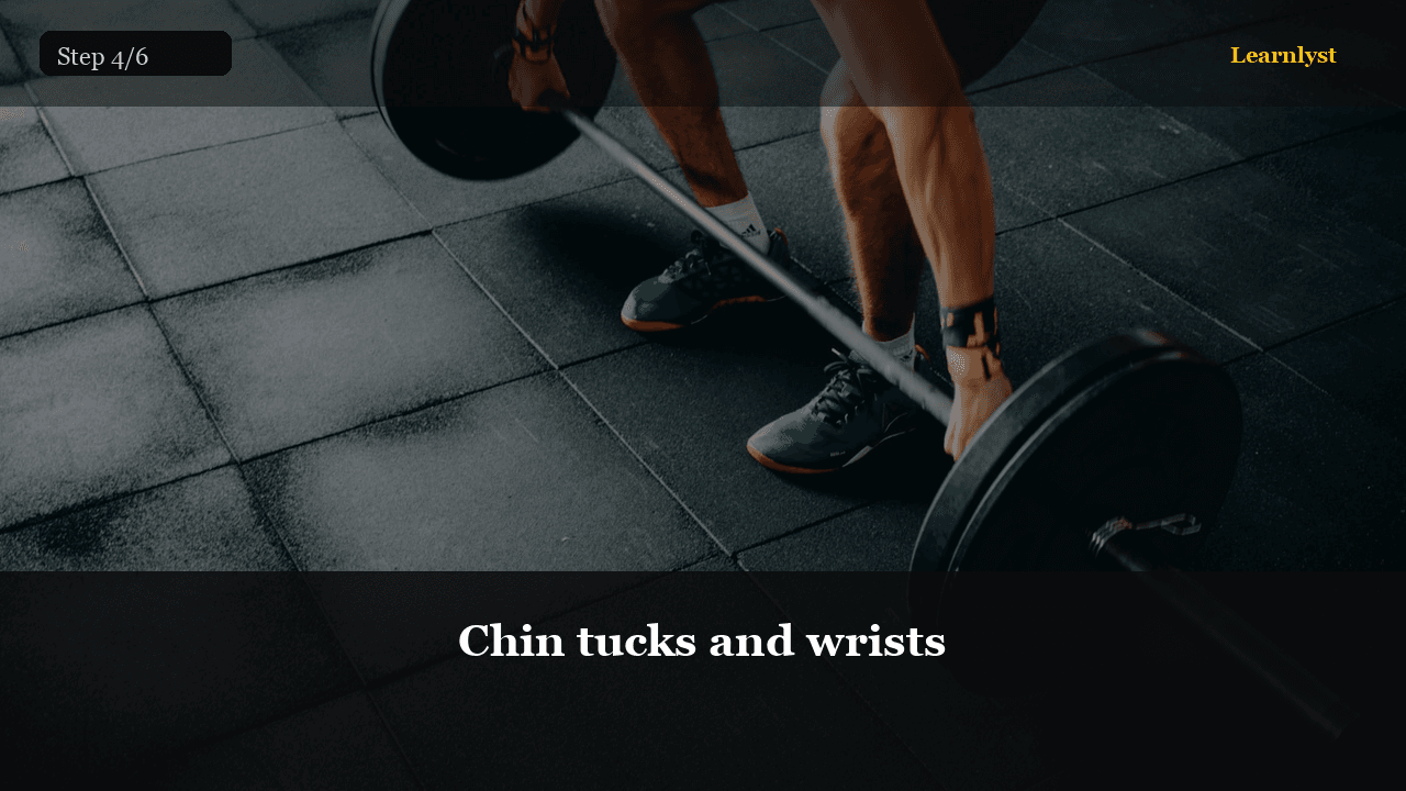 Chin tucks and wrists