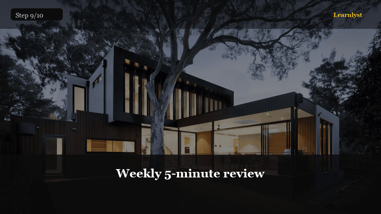 Weekly 5-minute review — Everyday Life tip photo