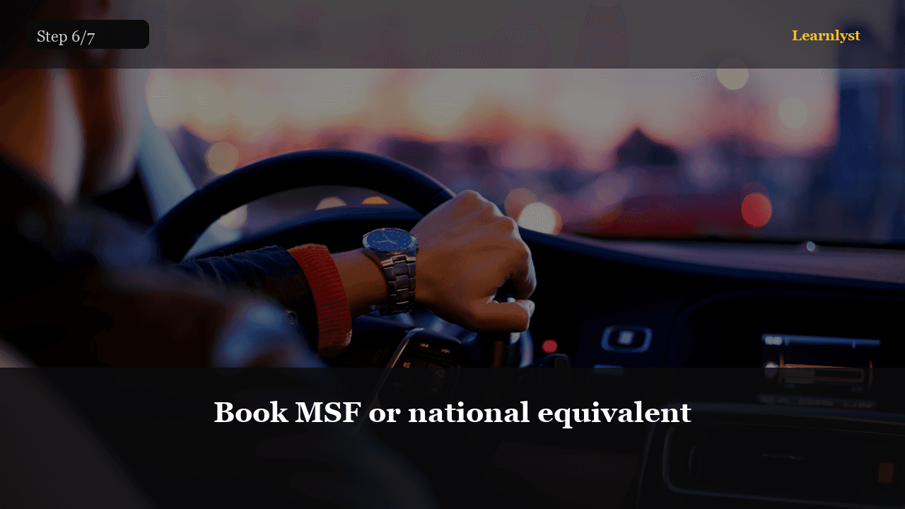 Book MSF or national equivalent — Auto & Mechanics tip photo