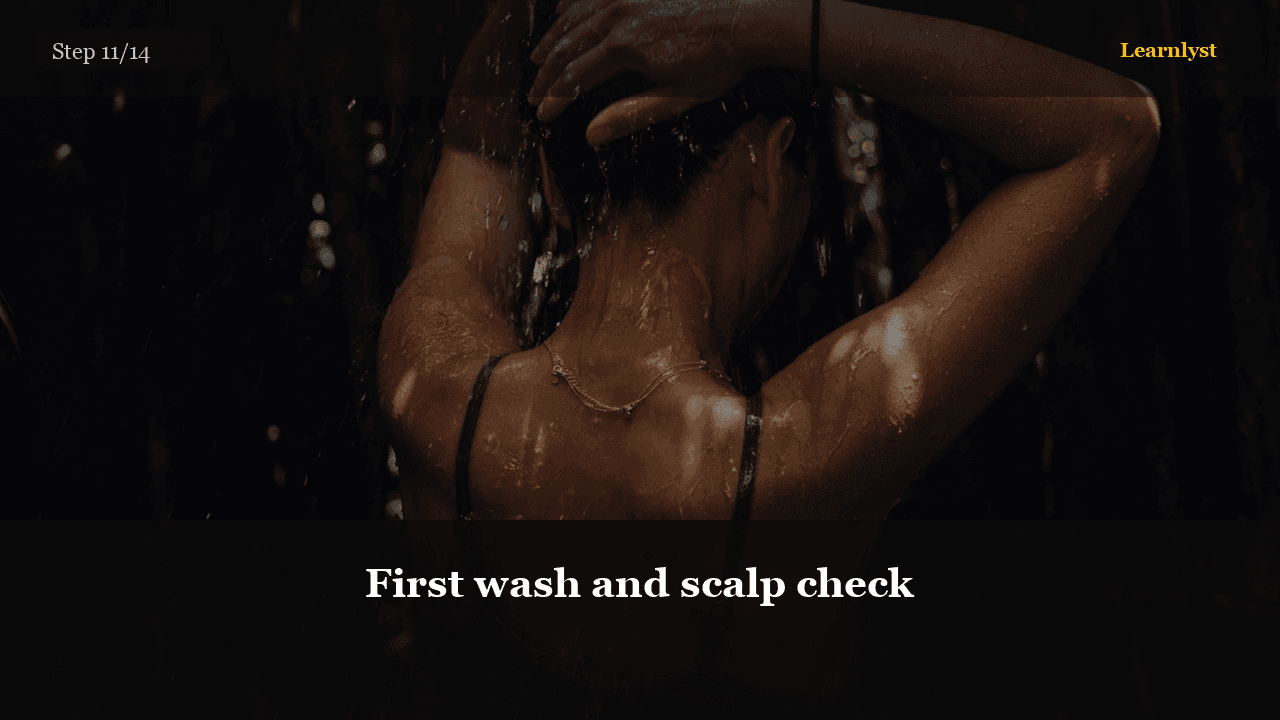 First wash and scalp check