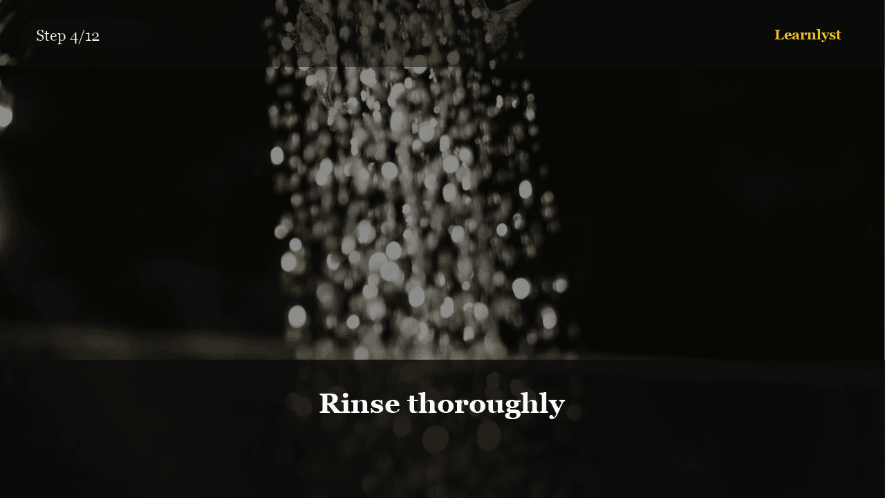 Rinse thoroughly