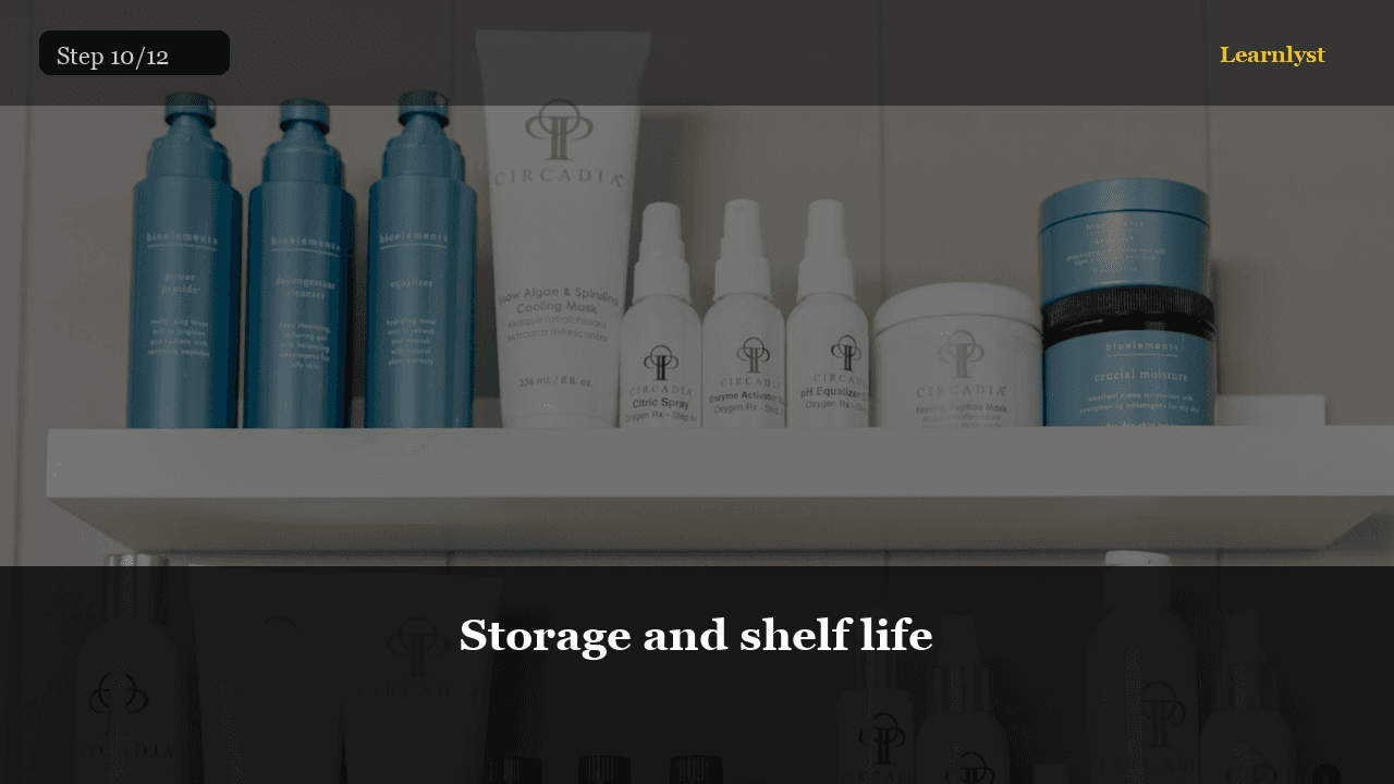 Storage and shelf life