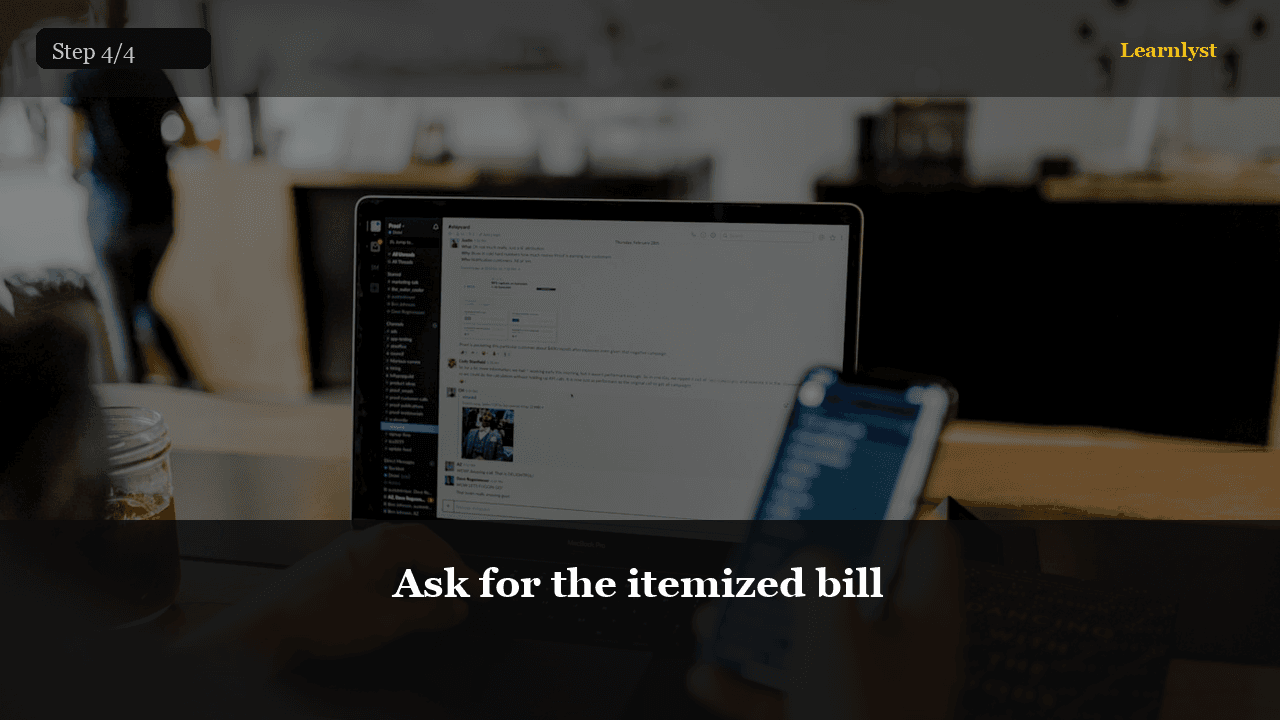 Ask for the itemized bill — step 4 photo from Negotiate a Bill