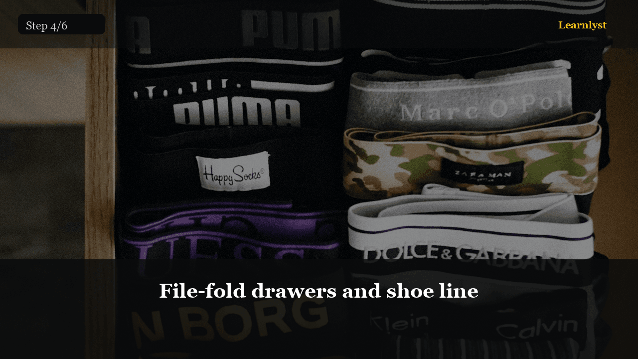 File-fold drawers and shoe line — step 4 photo from Organize Your Closet in One Afternoon