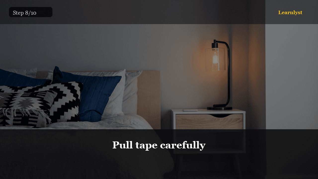 Pull tape carefully — Home & DIY tip photo